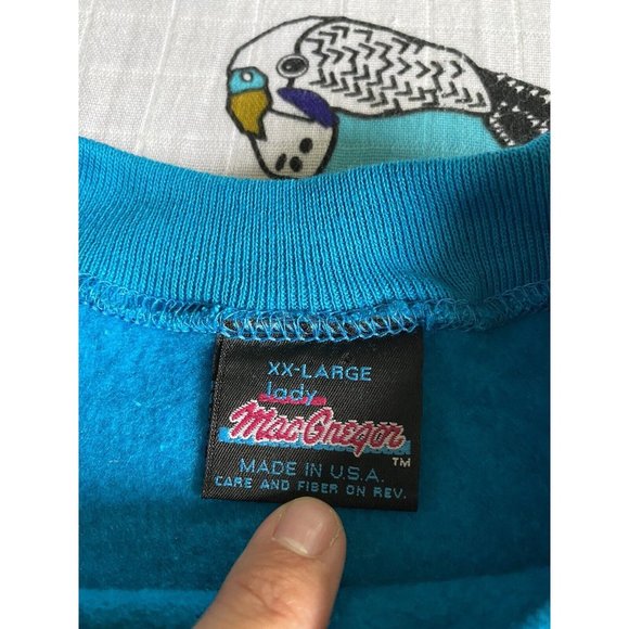 Vintage 1991 Lady MacGregor Sweat Shirt XXL 2X Blue Women’s Monsanto Fibers - Picture 5 of 11